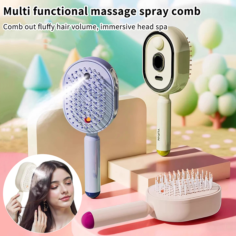 Hair Care Essence Oil Spray - Многофункциональная массажная расческа, электрический массажер для