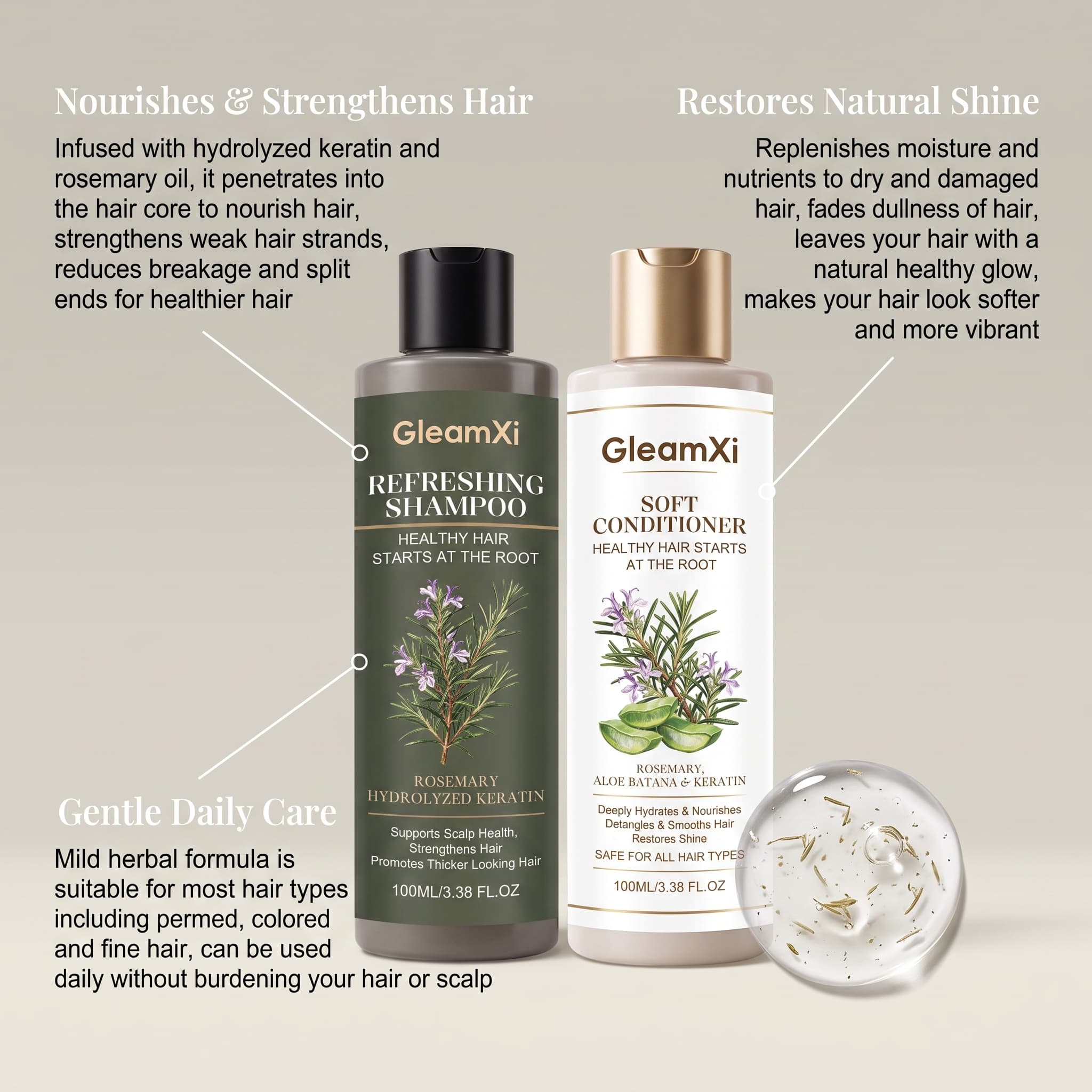 Набор шампунь и кондиционер с  – обзор и цена Hair Care Keratin Shampoo