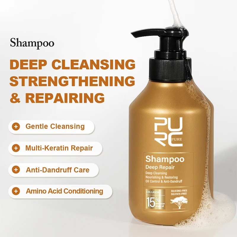 PURC Марокко Шампунь с арганов – обзор и цена Hair Care Keratin Shampoo