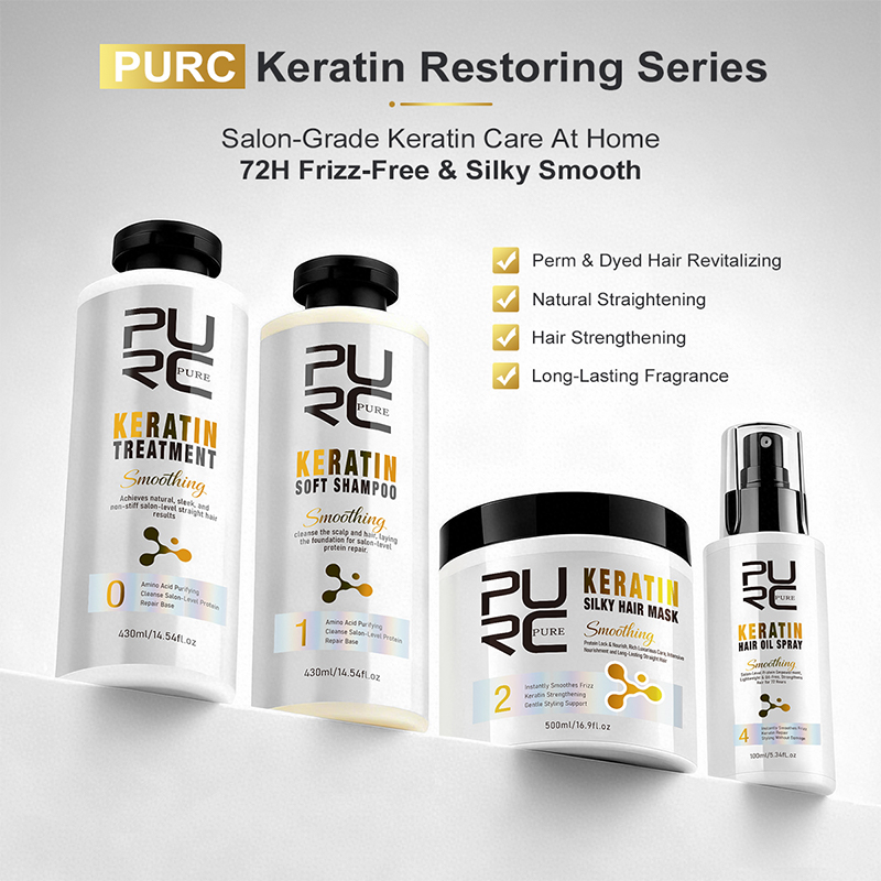 Набор для ухода за волосами PU – обзор и цена Hair Care Keratin Shampoo