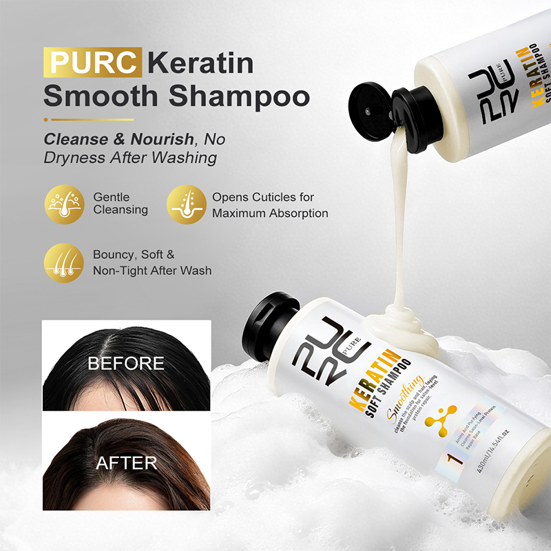 Набор для ухода за волосами PU – обзор и цена Hair Care Keratin Shampoo