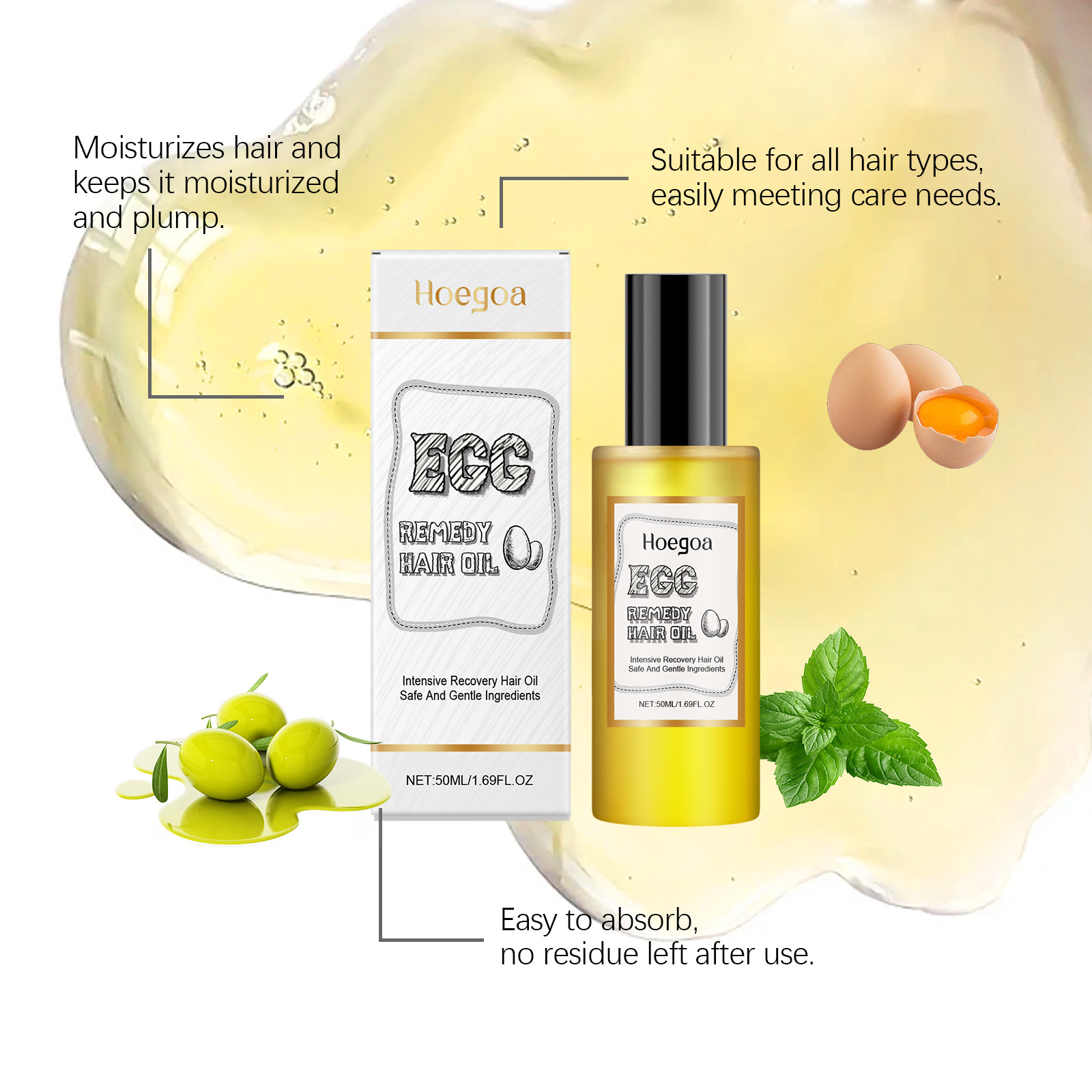 Масло для волос Egg Remedy, во – обзор и цена Hair Care Frizzy Hair