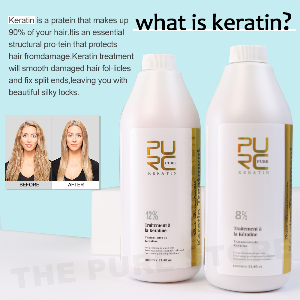 PURC 8% кератина, разглаживани – обзор и цена Hair Care Frizzy Hair