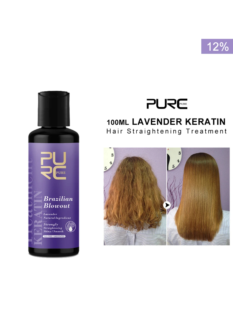 PURC Лаванда 12% бразильский к – обзор и цена Hair Care Keratin Shampoo